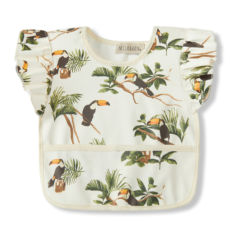 Milkbarn - Ruffle Pocket Bib - Tucan