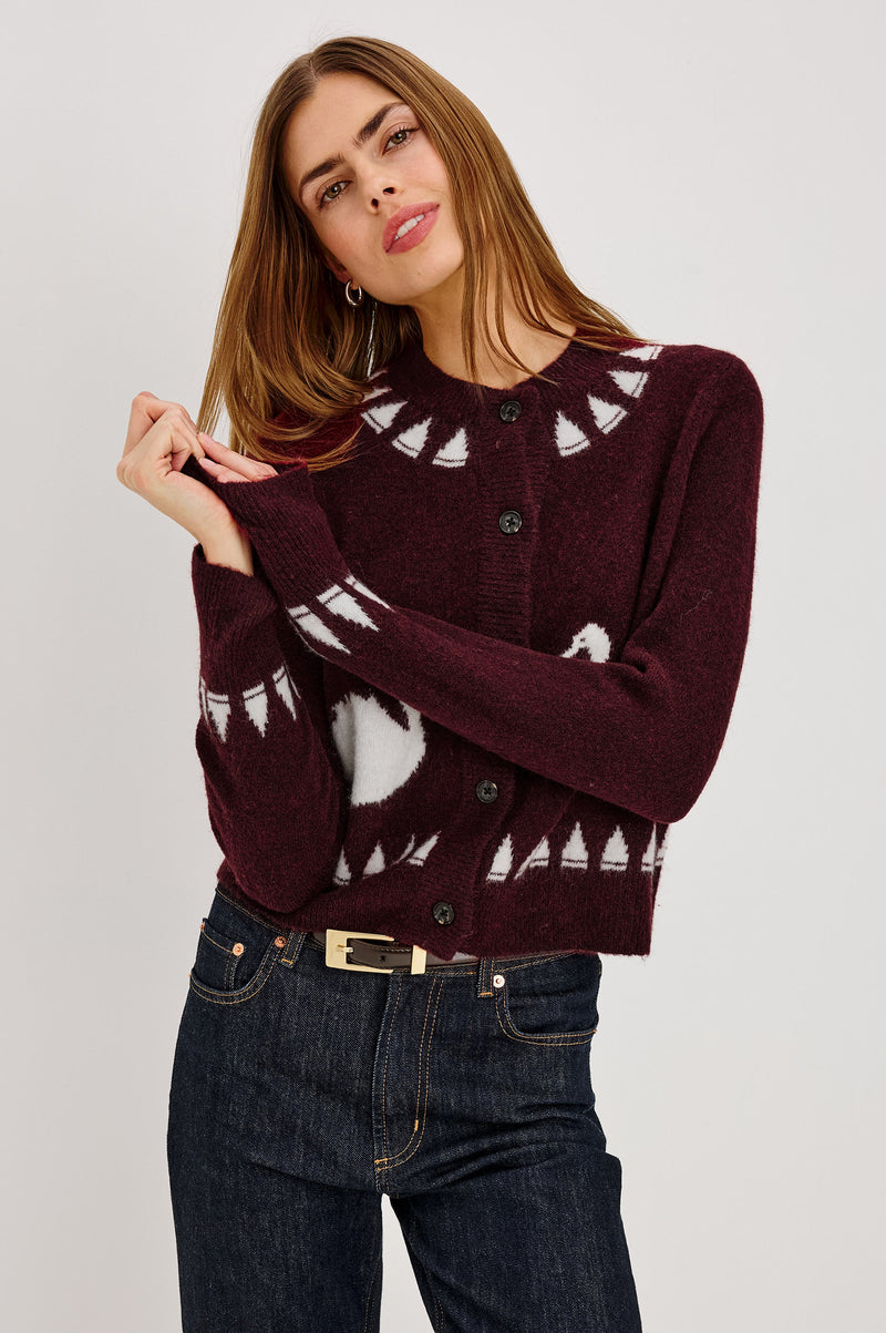 Millie Cardigan in Swans