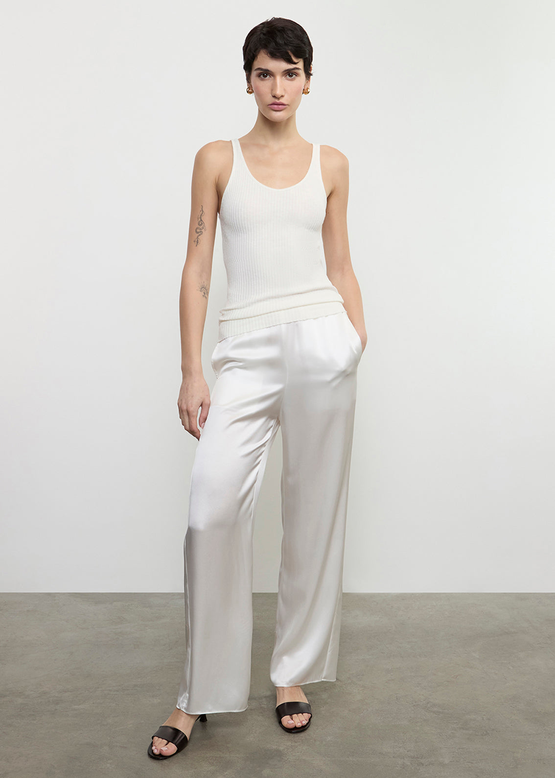 Enza Costa - Military Rib Slim Tank - Undyed