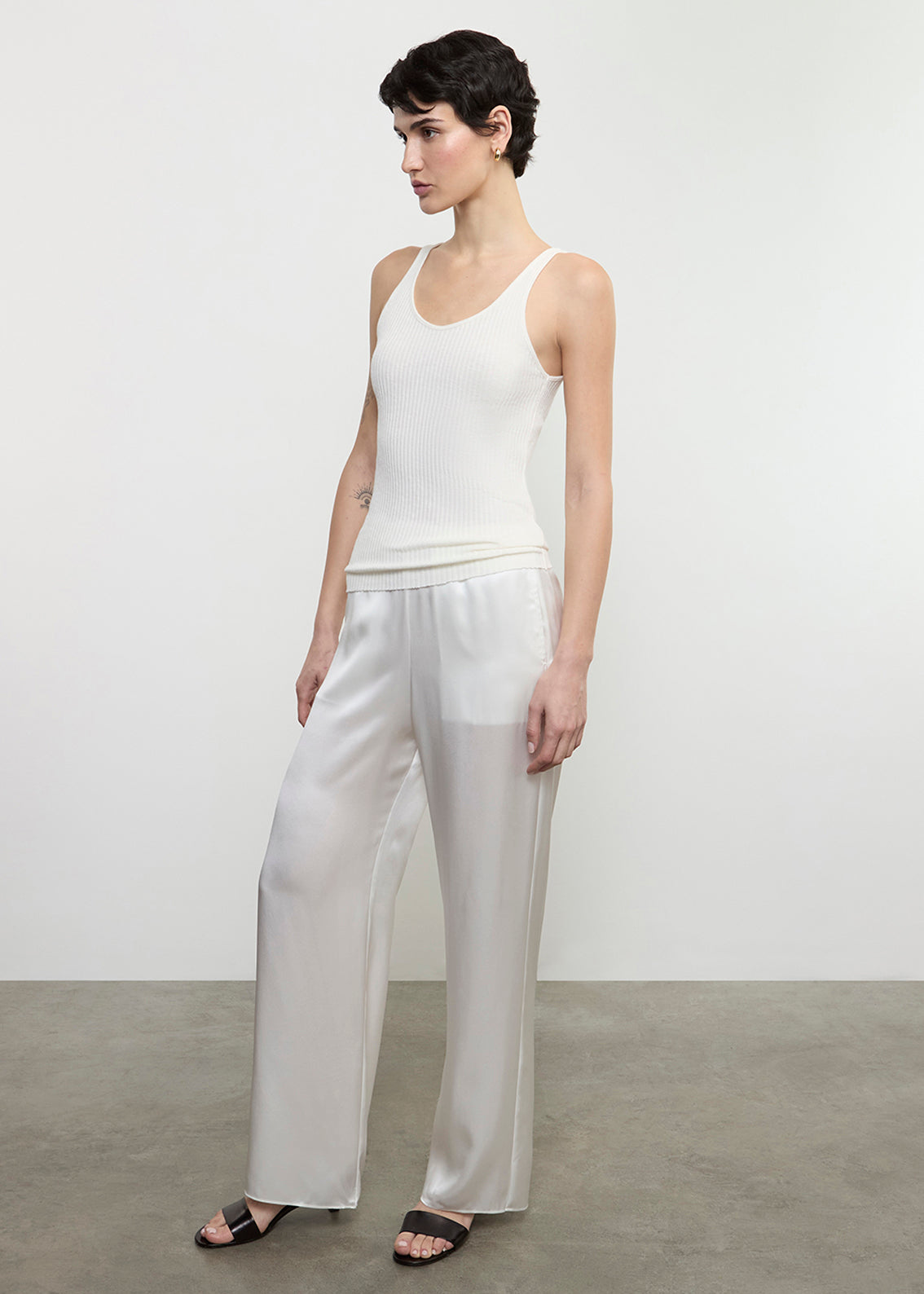 Enza Costa - Military Rib Slim Tank - Undyed