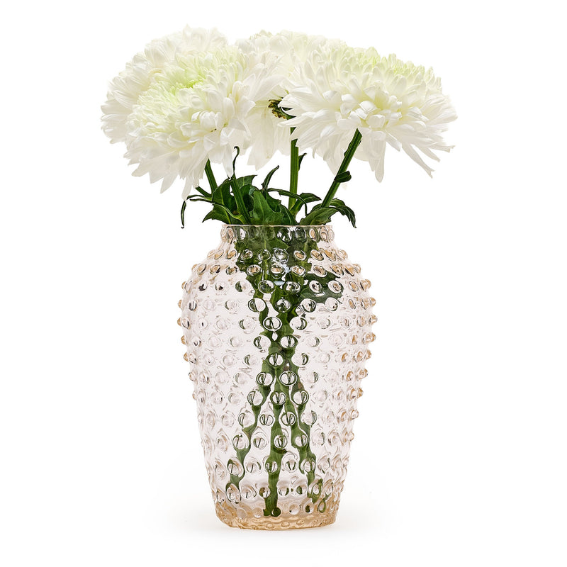 Hobnail Vase - Barrel - Apricot chiffon