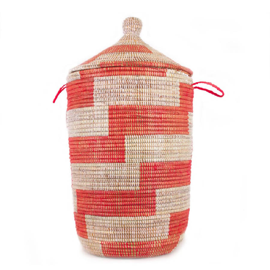 Large Storage Basket - Red Stripe