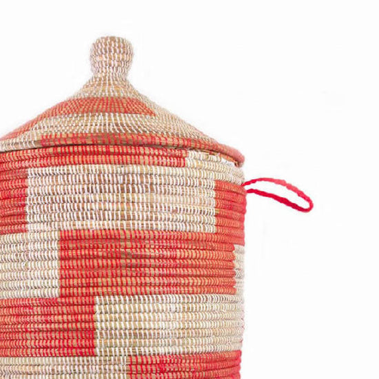 Large Storage Basket - Red Stripe