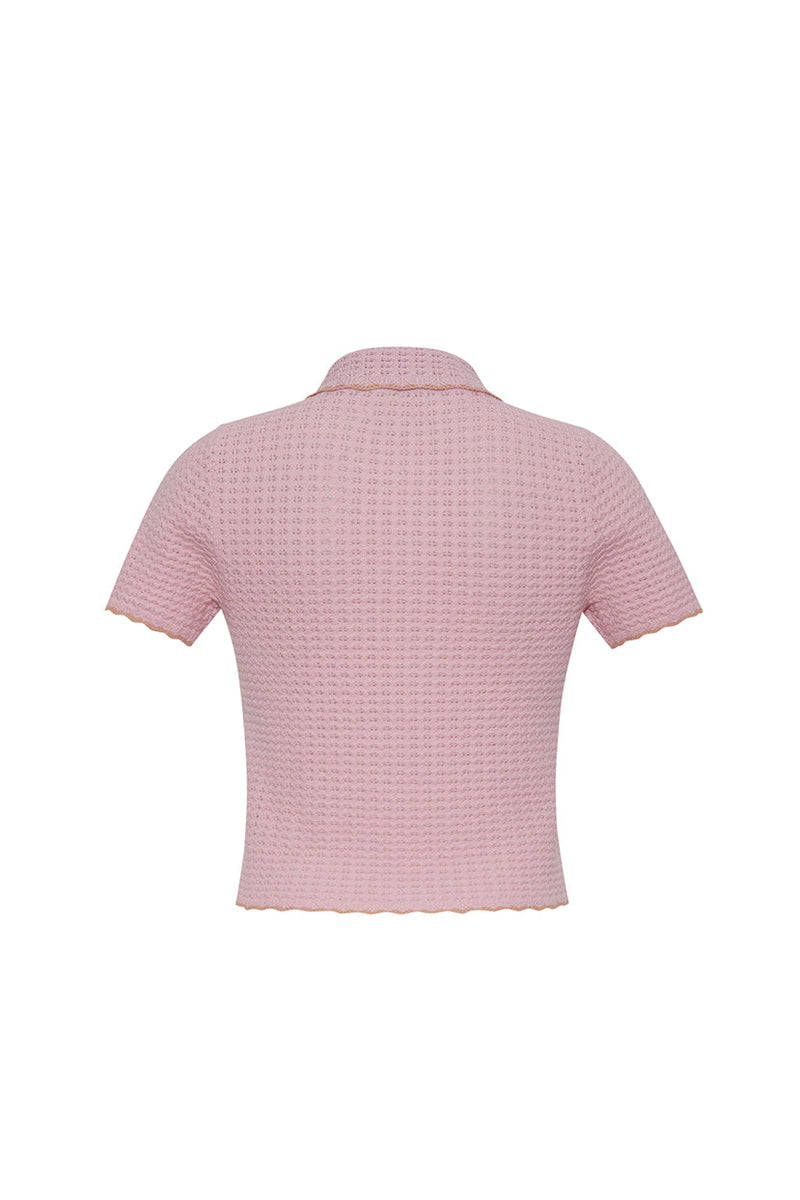 Cara Cara - Melody Polo - Light Pink Taupe Tipping