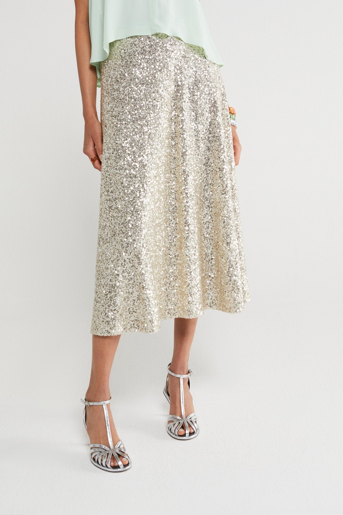 Ottod'Ame Midi Skirt With Sequins