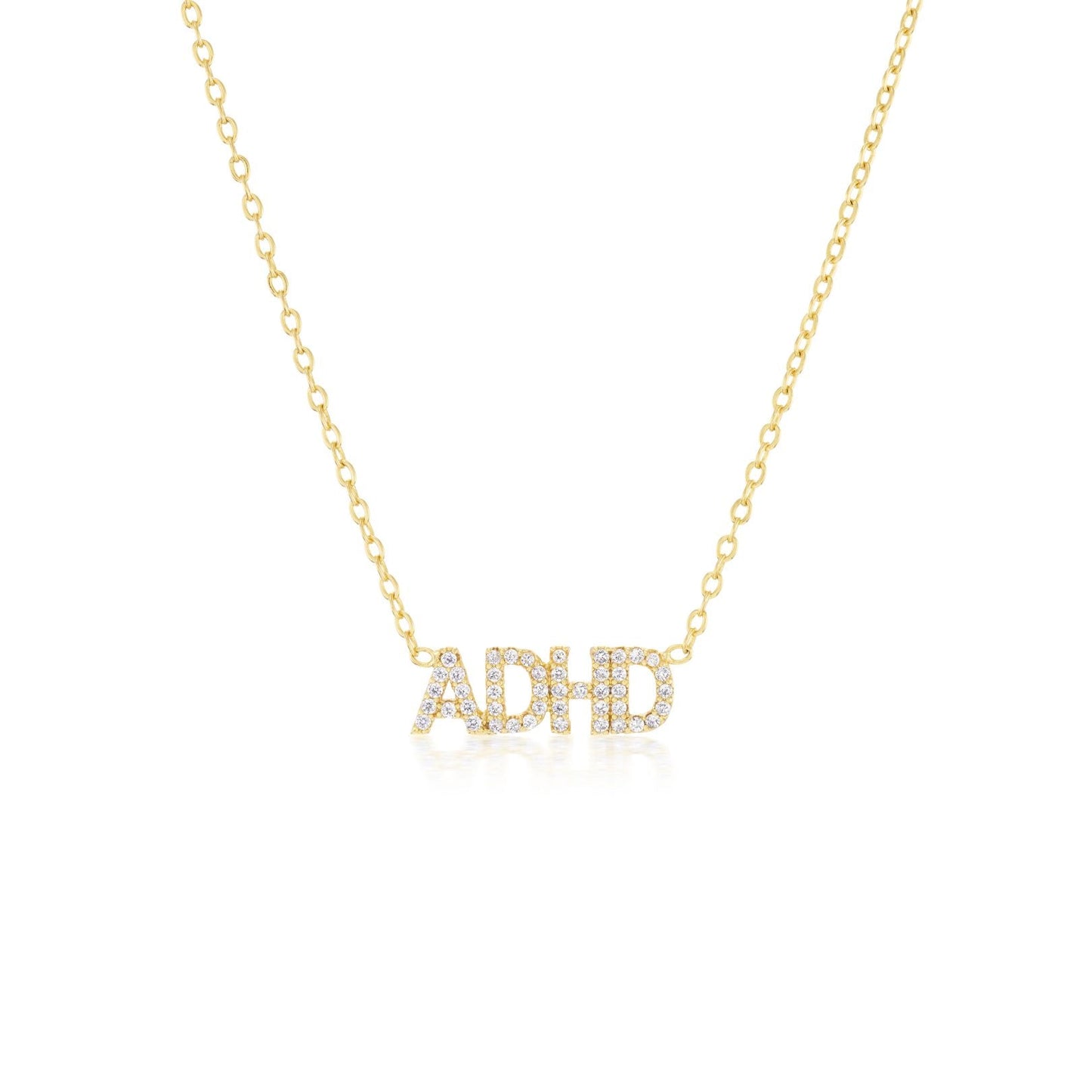 Mini "ADHD" Diamond Nameplate