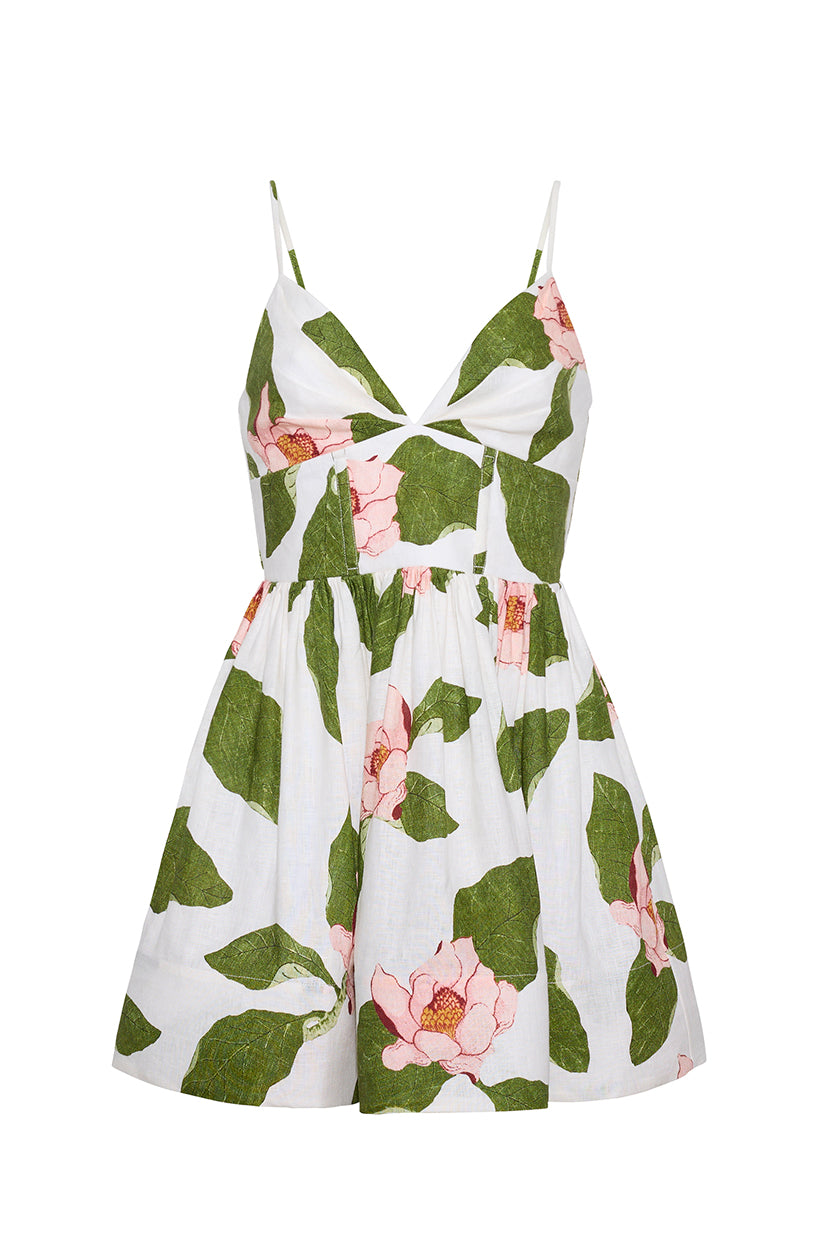 Miro Mini Dress in Lotus Ivory, front