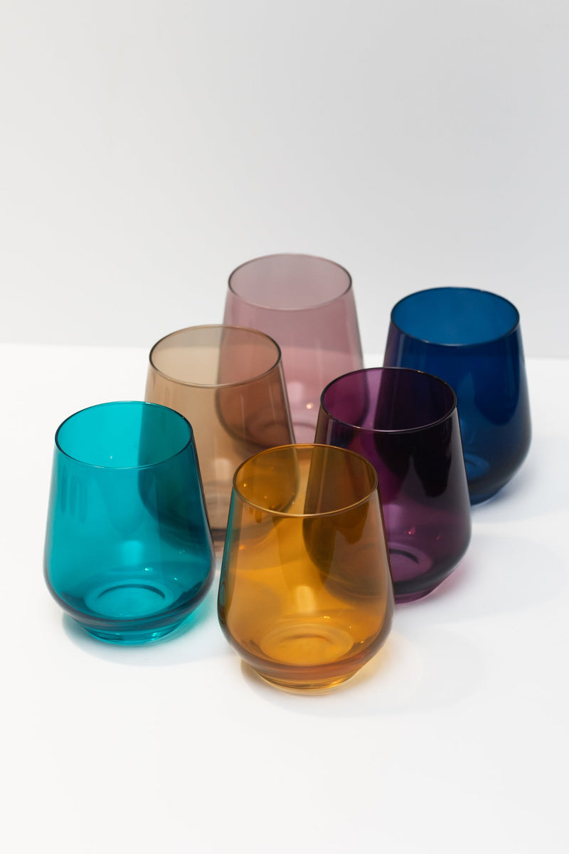 Estelle Stemless Wine Glasses - Set of 6