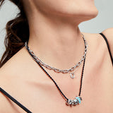 Adina Reyter - Baguette Horseshoe Necklace in Sterling Silver