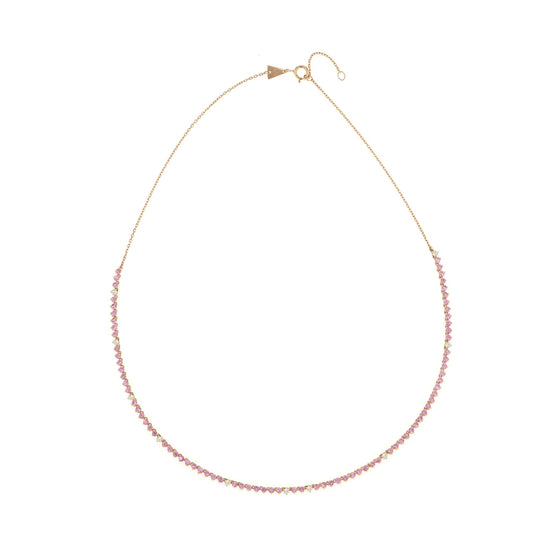 Adina Reyter - Pink Sapphire + Diamond Half Riviera Necklace