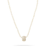 Adina Reyter - White Ceramic Checkerboard Big Bead