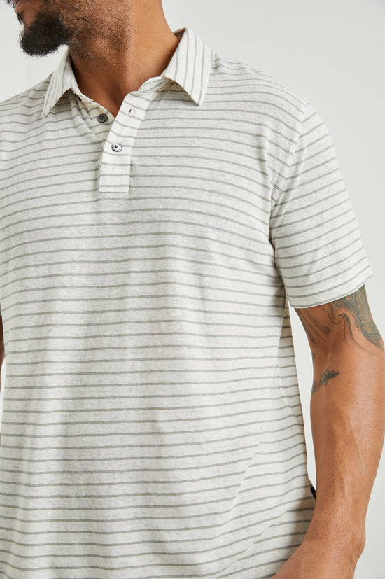 Rails - Napoli Polo Shirt - Cream Barley Stripe