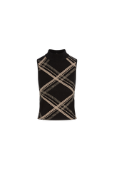 Nell Top in Plaid, front