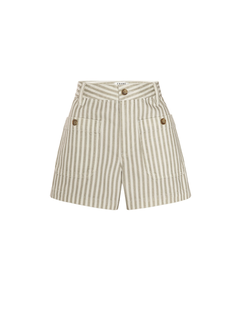 The Cruise Short in Flax Stripe, view 5