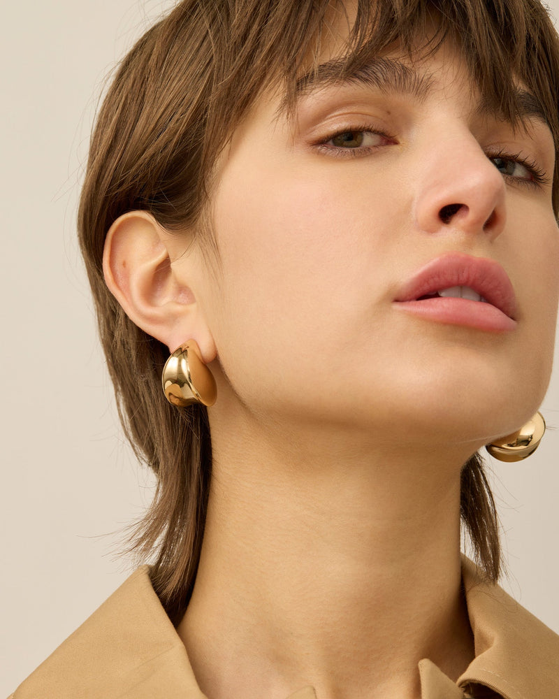 Jenny Bird - Nouveaux Puff Earrings - High Polish Gold