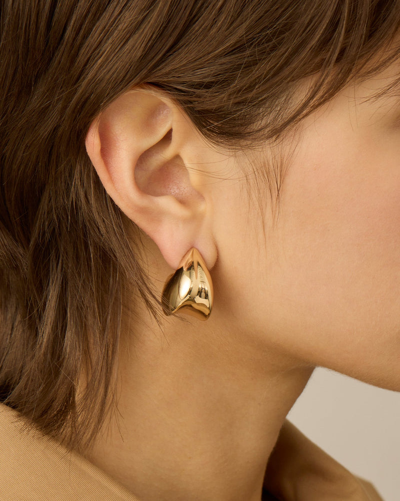 Jenny Bird - Nouveaux Puff Earrings - High Polish Gold