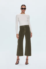 Pistola - Penny Crop High Rise Wide Leg Pant - Sequoia