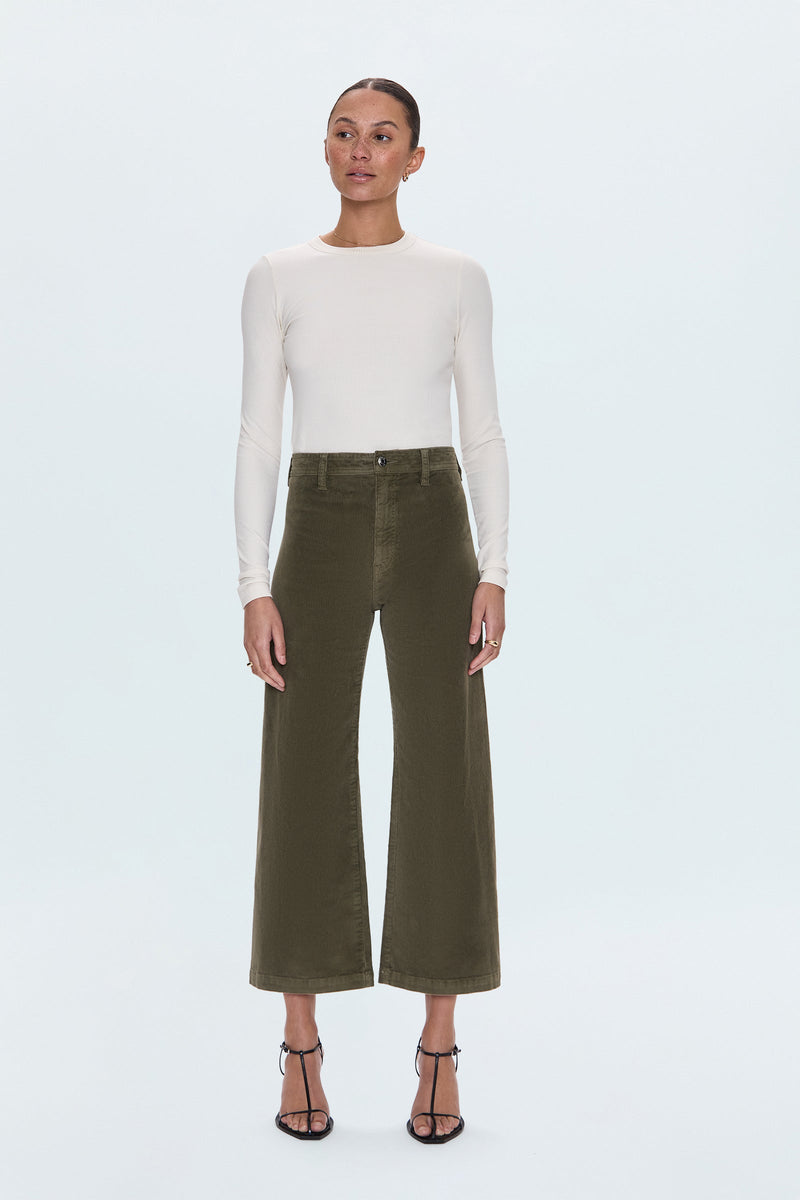 Pistola - Penny Crop High Rise Wide Leg Pant - Sequoia
