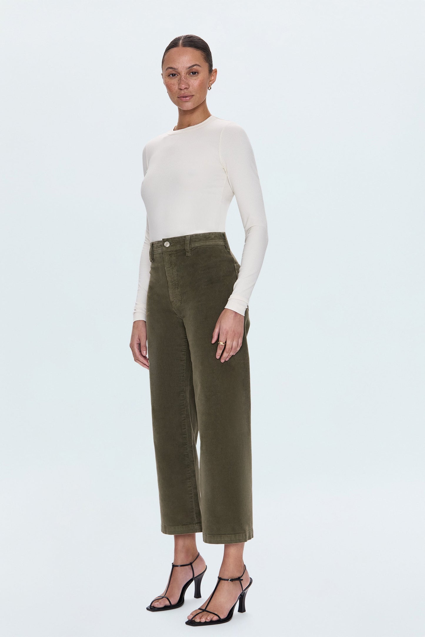 Pistola - Penny Crop High Rise Wide Leg Pant - Sequoia