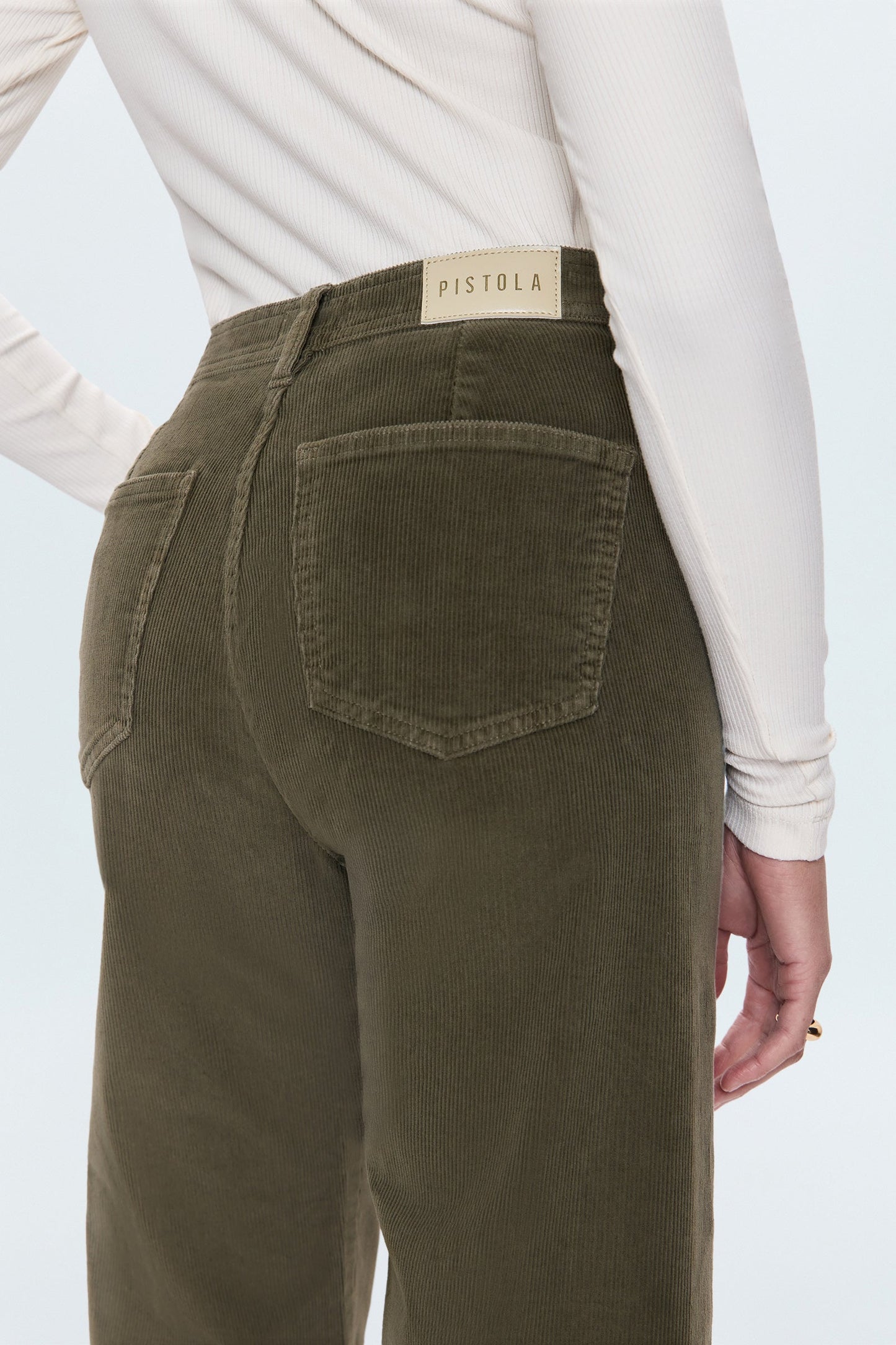 Pistola - Penny Crop High Rise Wide Leg Pant - Sequoia