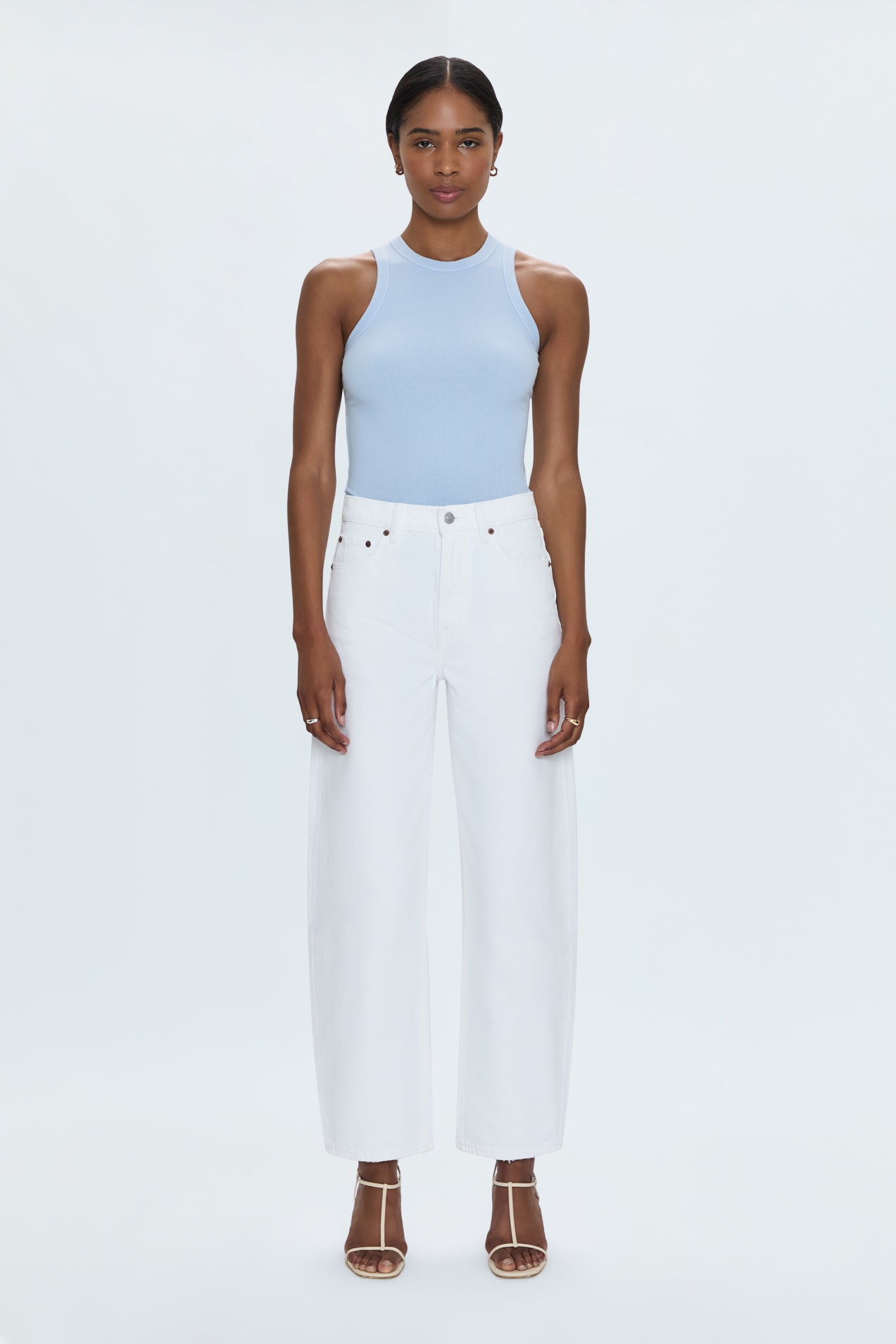 Pistola - Wes High Rise Barrel Jean - Vivid White