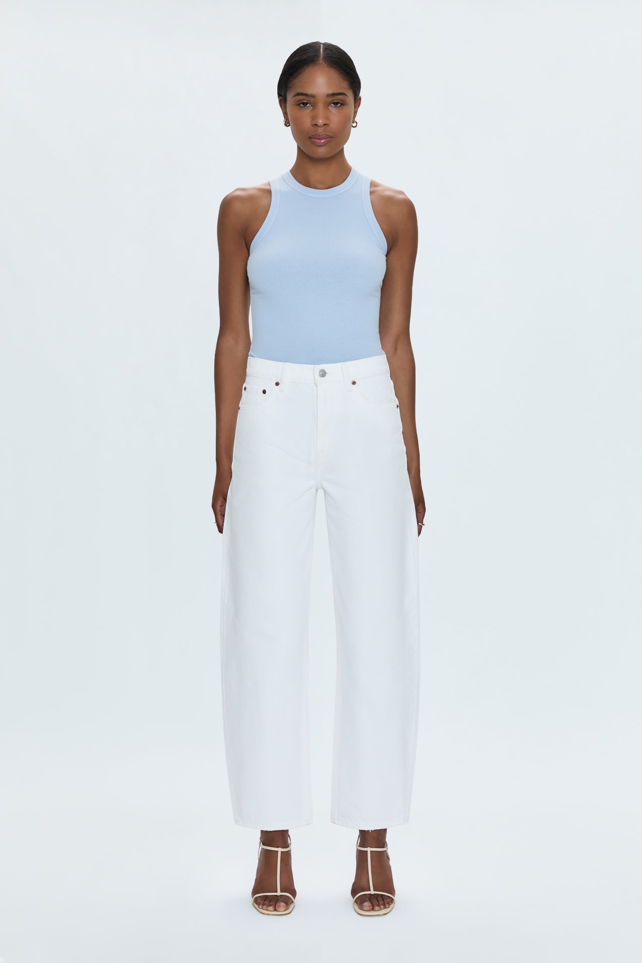 Pistola - Wes High Rise Barrel Jean - Vivid White