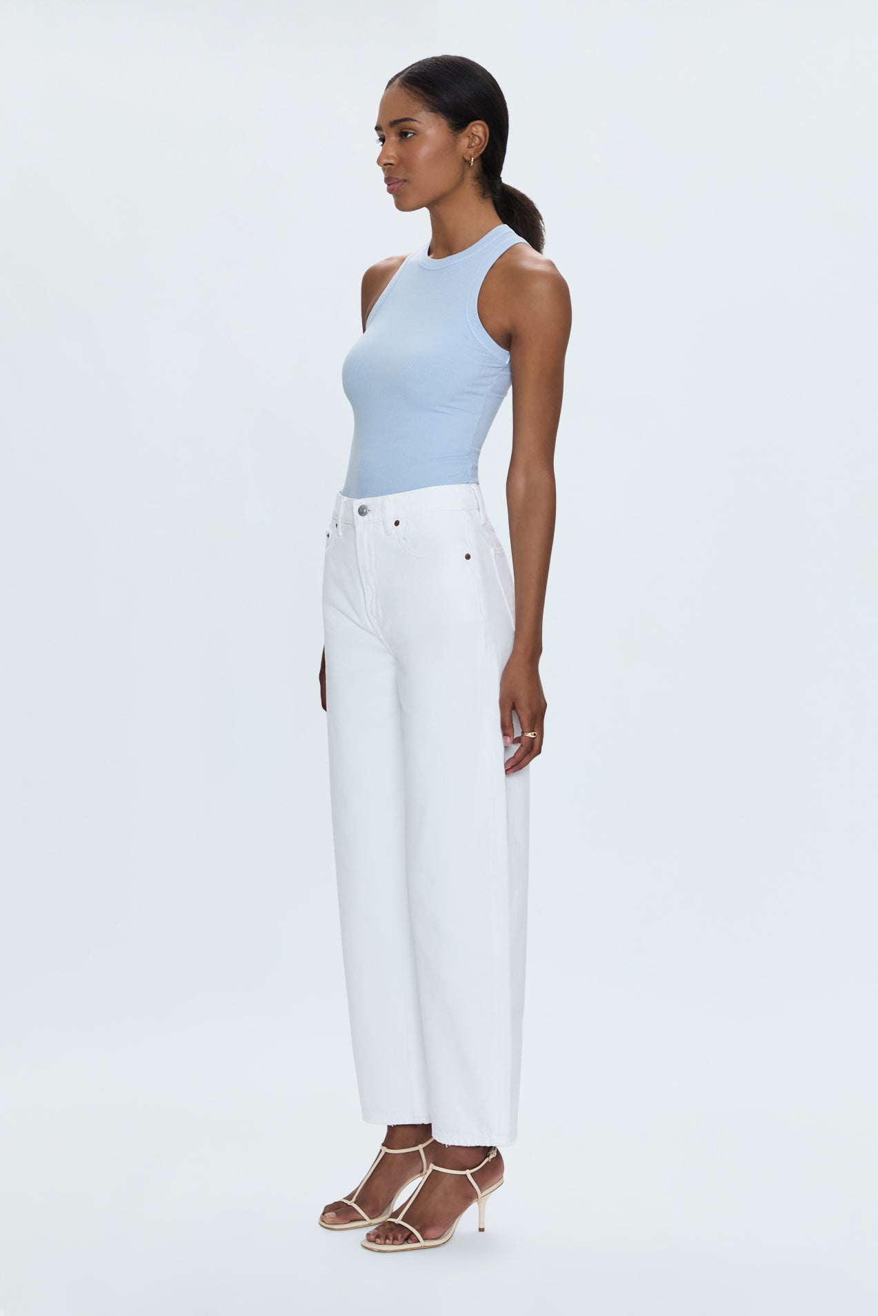 Pistola - Wes High Rise Barrel Jean - Vivid White