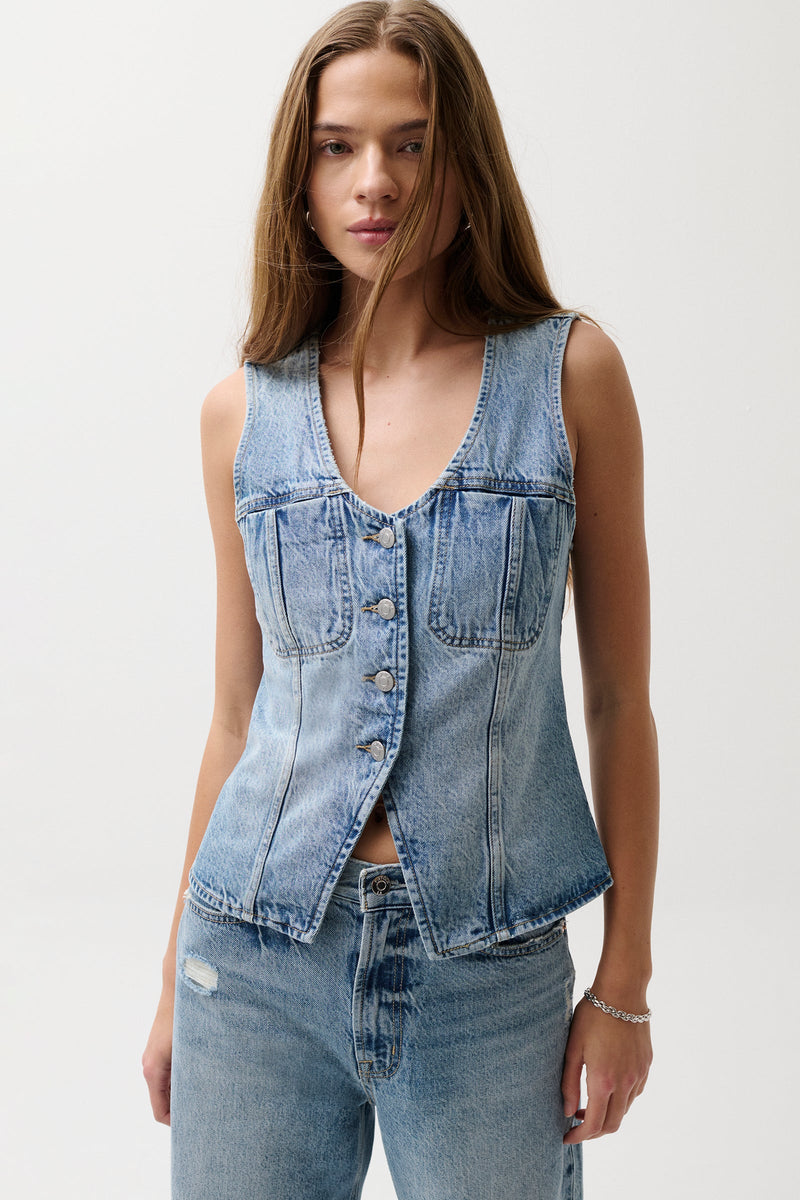 Pistola - Gia Denim Vest - Hazy