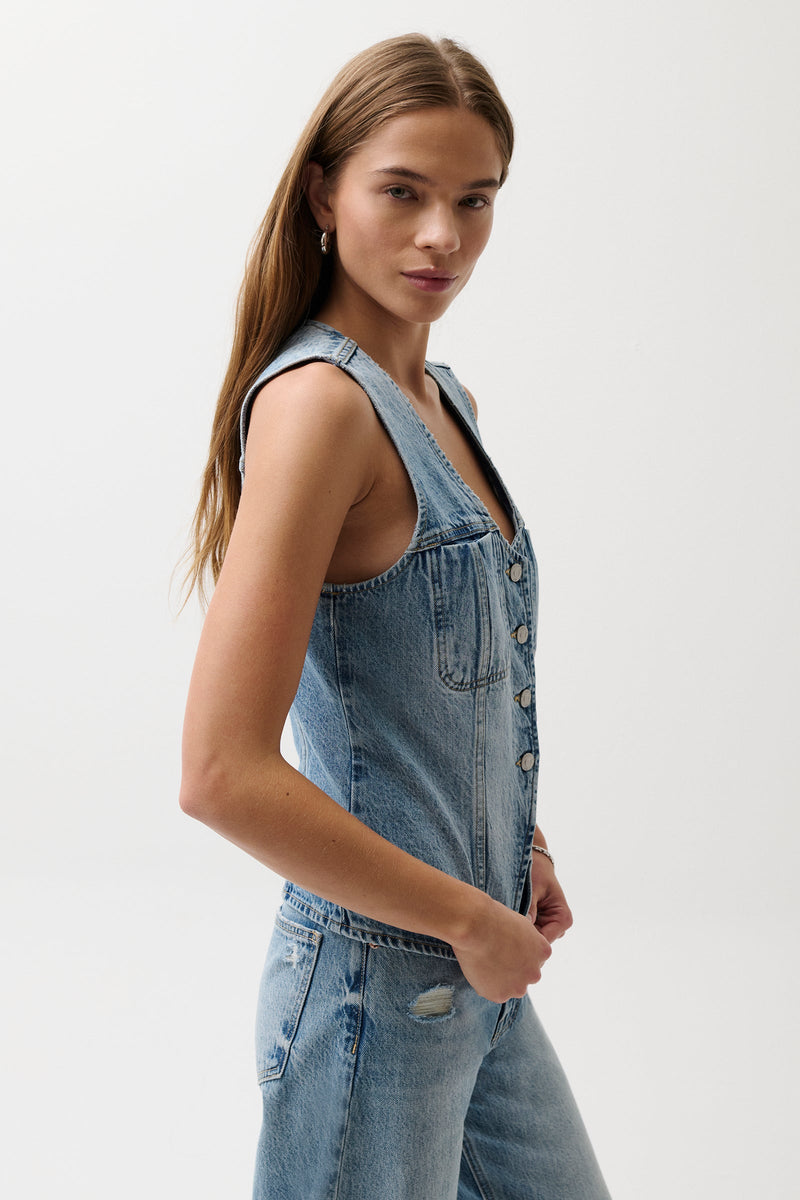 Pistola - Gia Denim Vest - Hazy