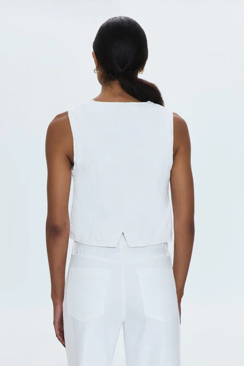 Pistola - Vero Cropped Denim Vest - White