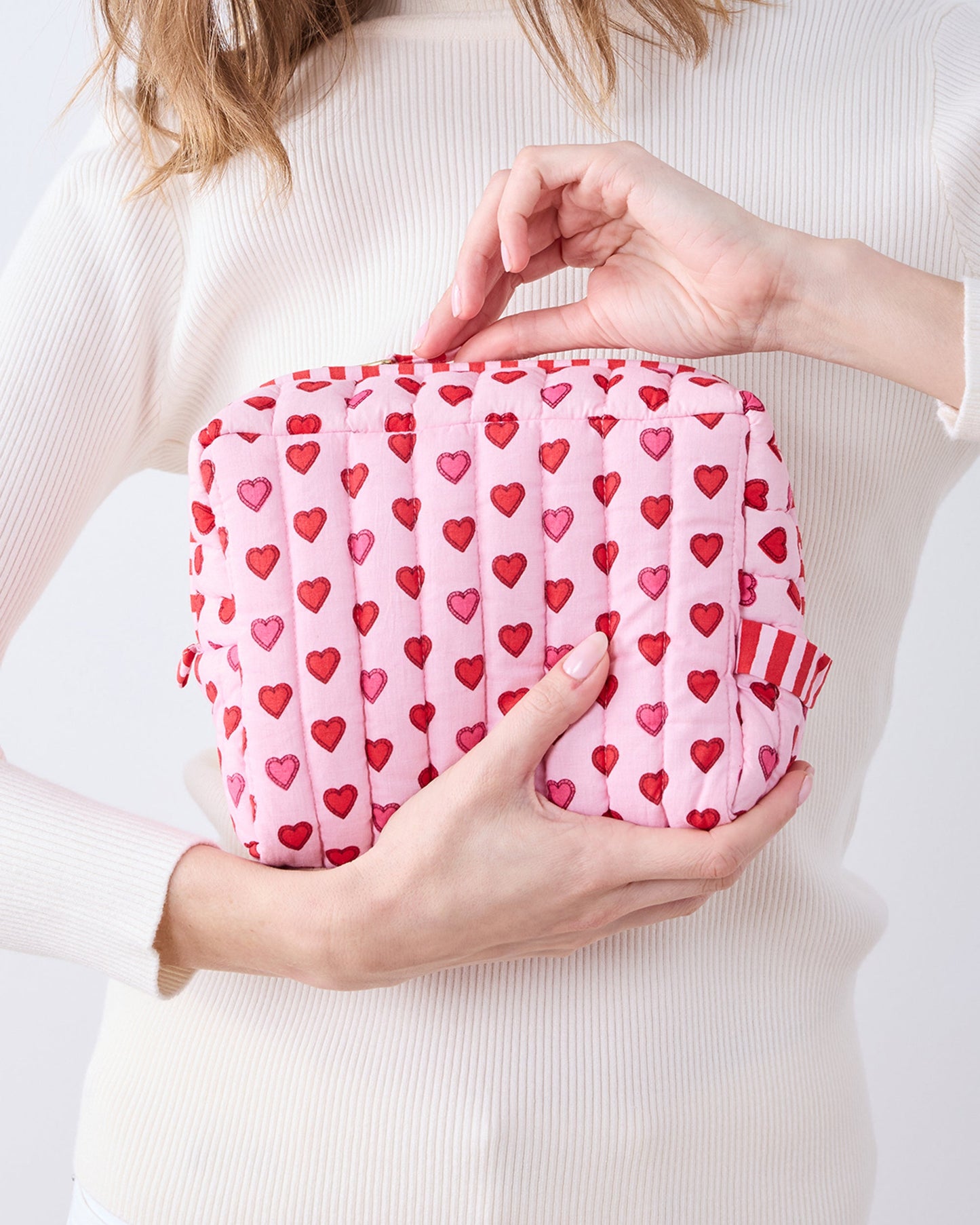 Mini Candy Hearts - Three's Best Pouch Set - Pink Macaron