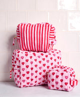 Mini Candy Hearts - Three's Best Pouch Set - Pink Macaron