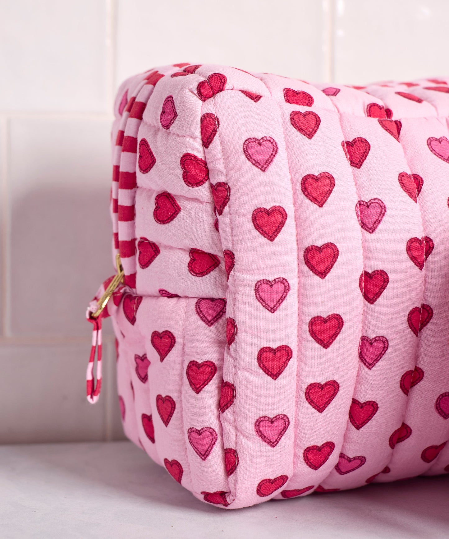 Mini Candy Hearts - Three's Best Pouch Set - Pink Macaron