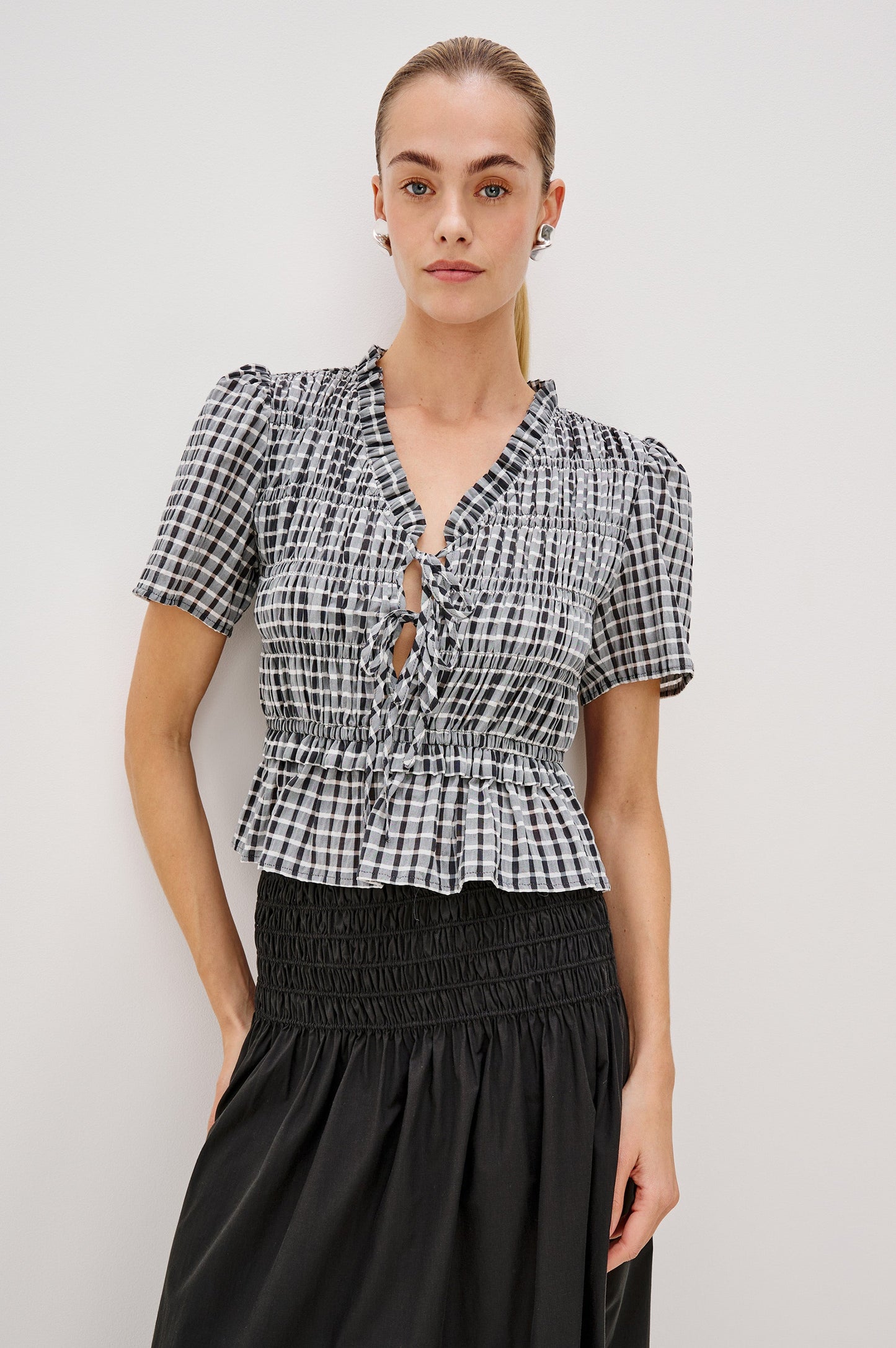 Rails - Portia Top - Ash Seersucker