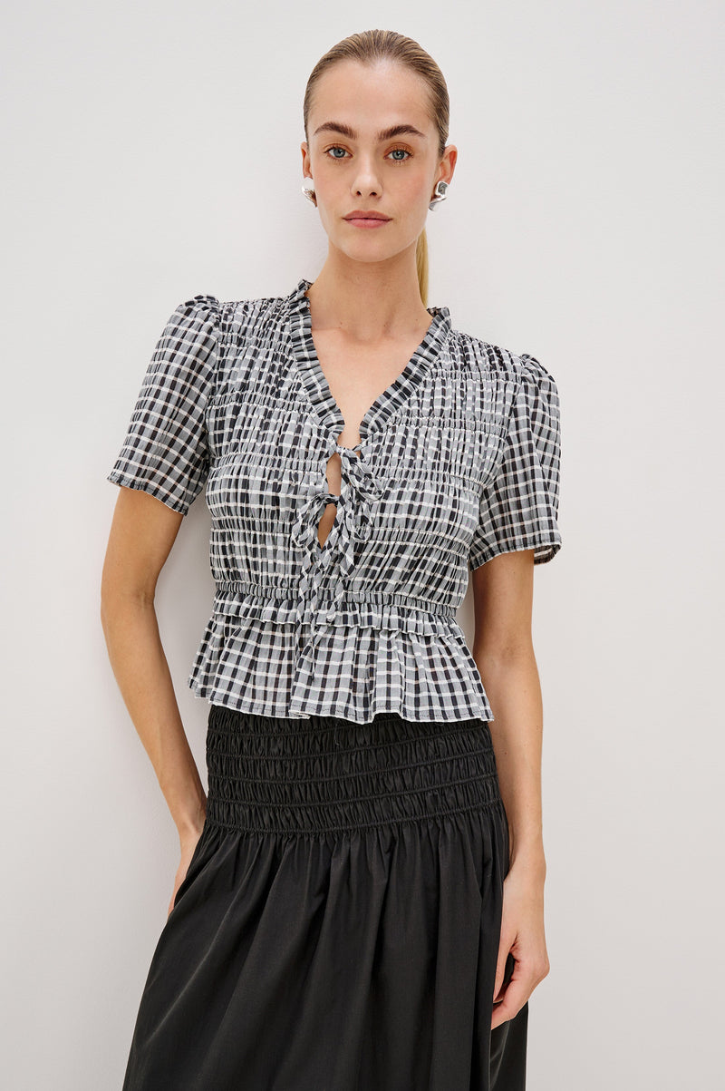 Rails - Portia Top - Ash Seersucker