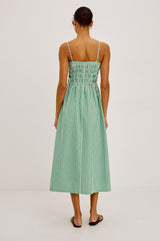 Primrose Dress - Emerald Stripe