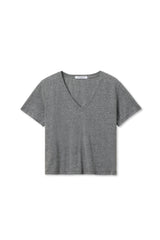 PerfectWhiteTee - Beckett Crispy Cotton V/U Neck Tee - Heather Grey