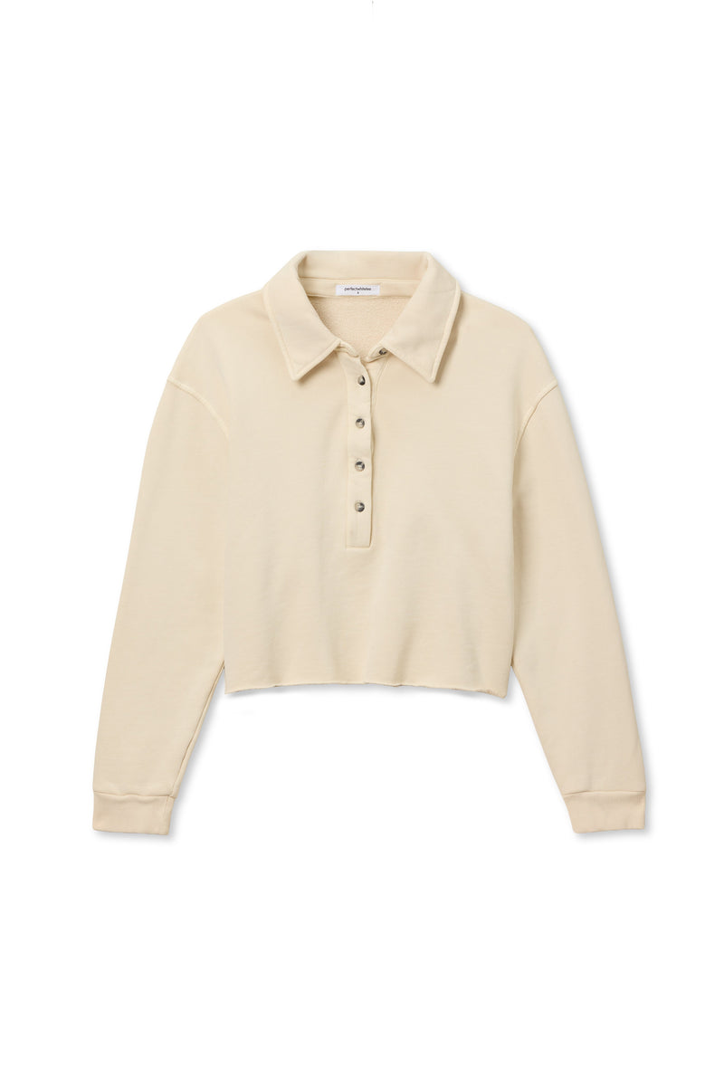 PerfectWhiteTee - Vinny Fleece Collared Sweatshirt –  Sugar