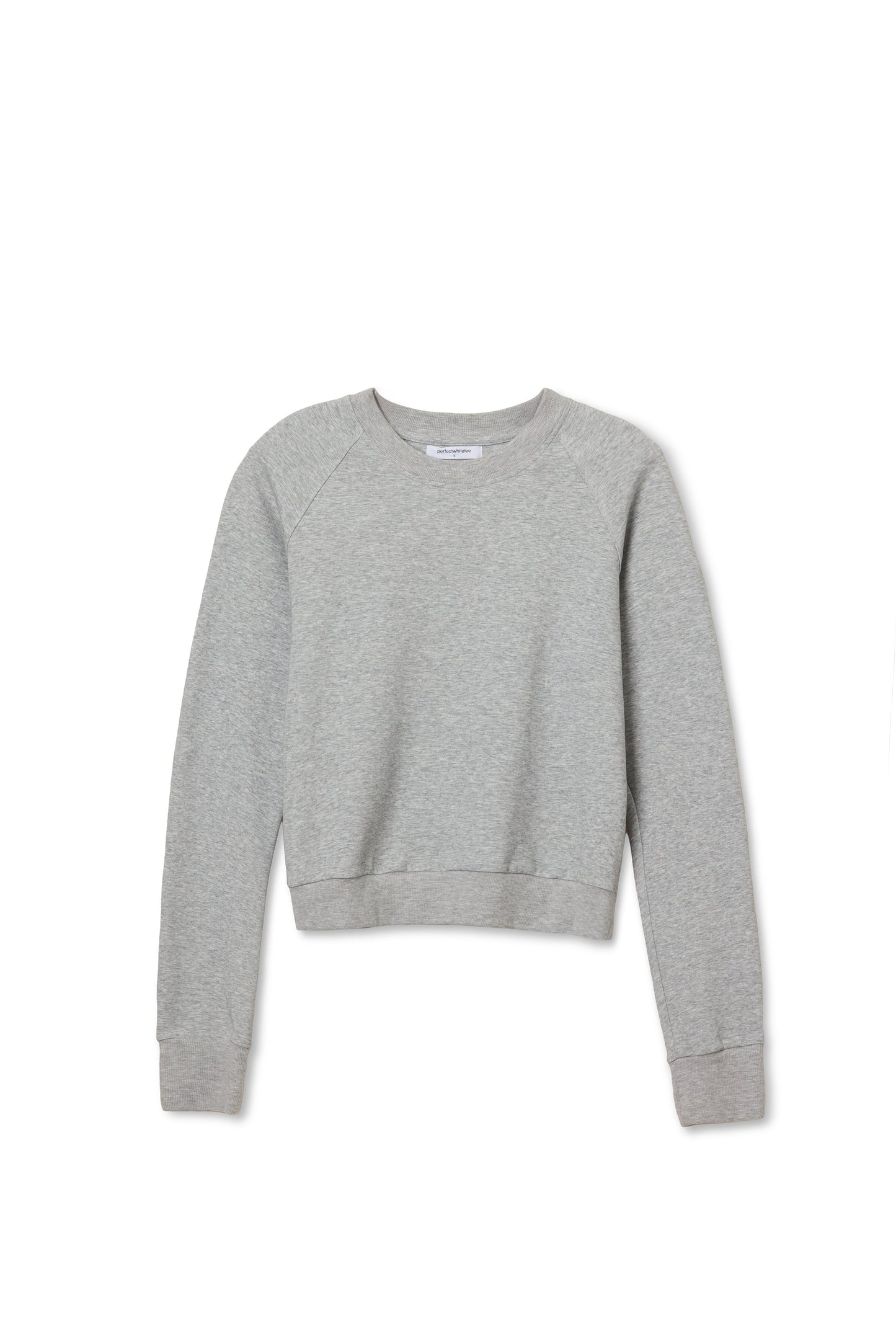PerfectWhiteTee - Lucia Travel Long Sleeve Raglan Crew - Heather Grey