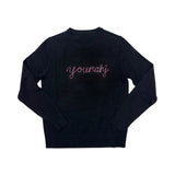 YouMahj Cashmere Chainstitch - Black