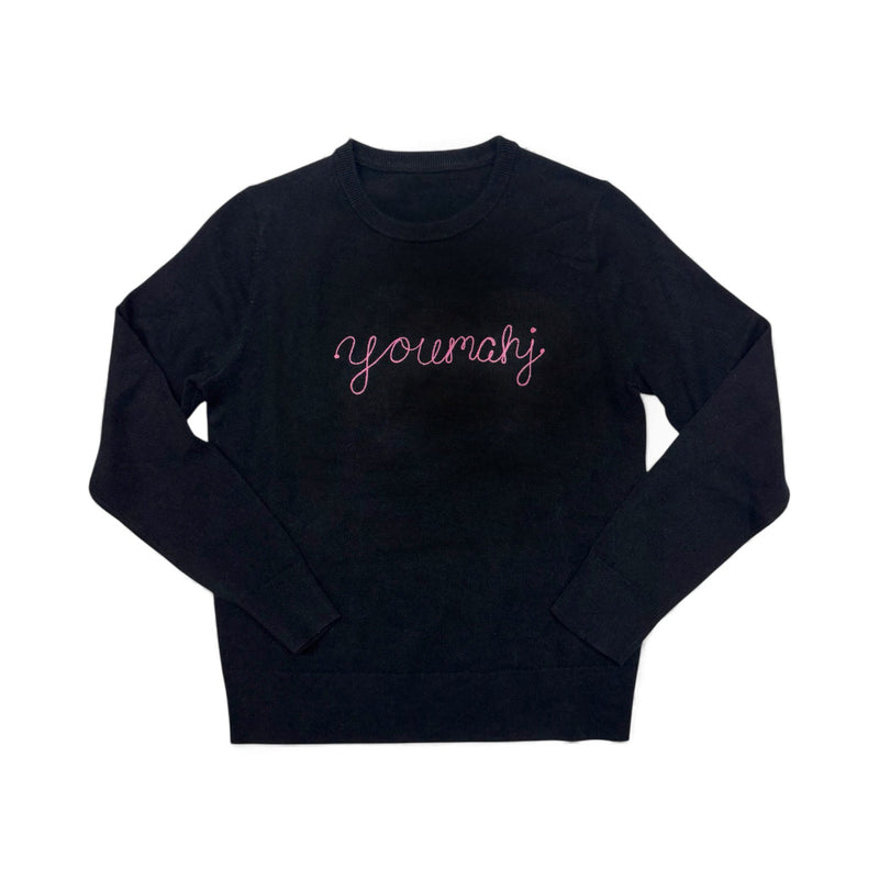 YouMahj Cashmere Chainstitch - Black