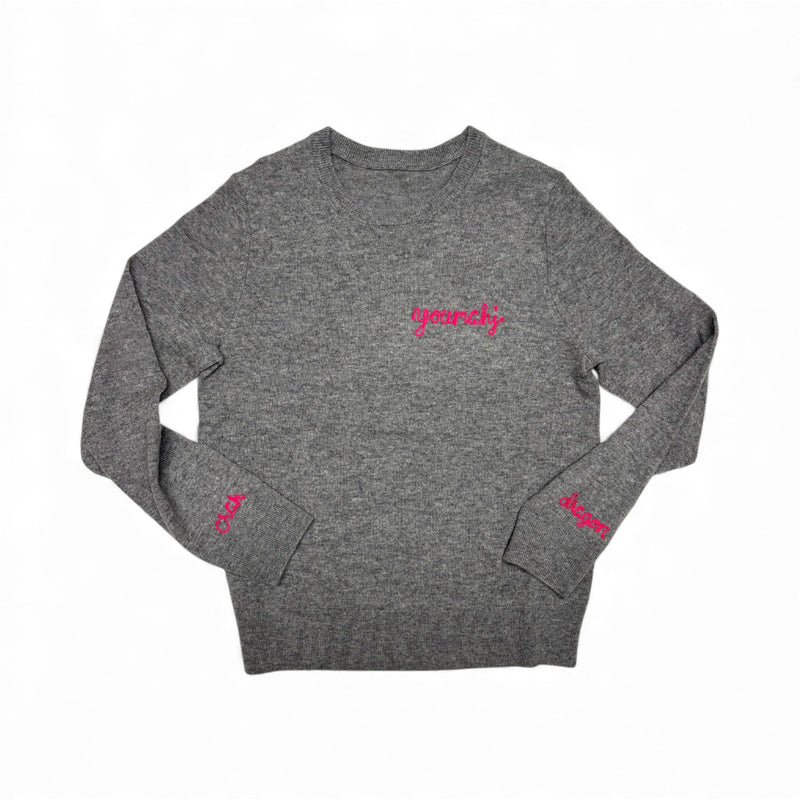 YouMahj Cashmere Chainstitch - Grey