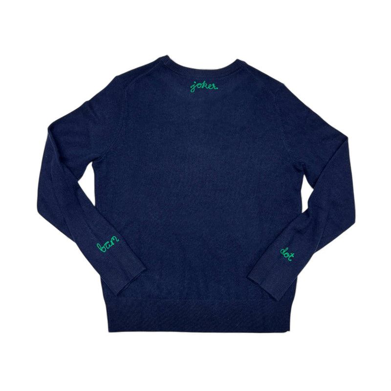 YouMahj Cashmere Chainstitch - Navy