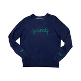 YouMahj Cashmere Chainstitch - Navy