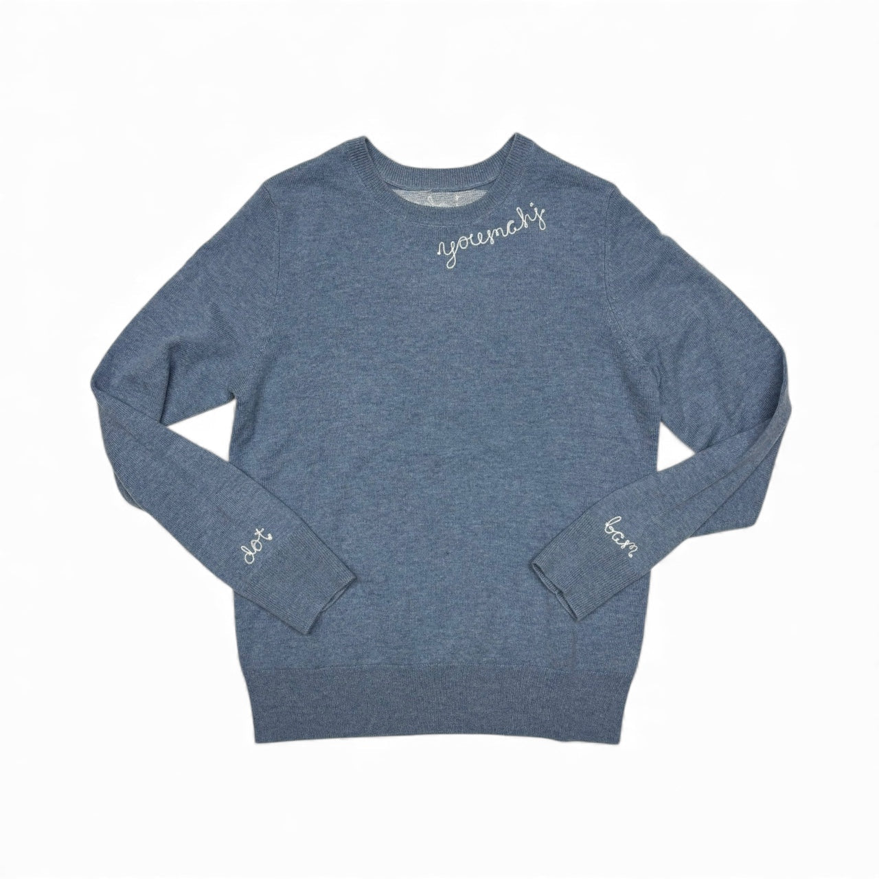 YouMahj Cashmere Chainstitch - Denim Blue