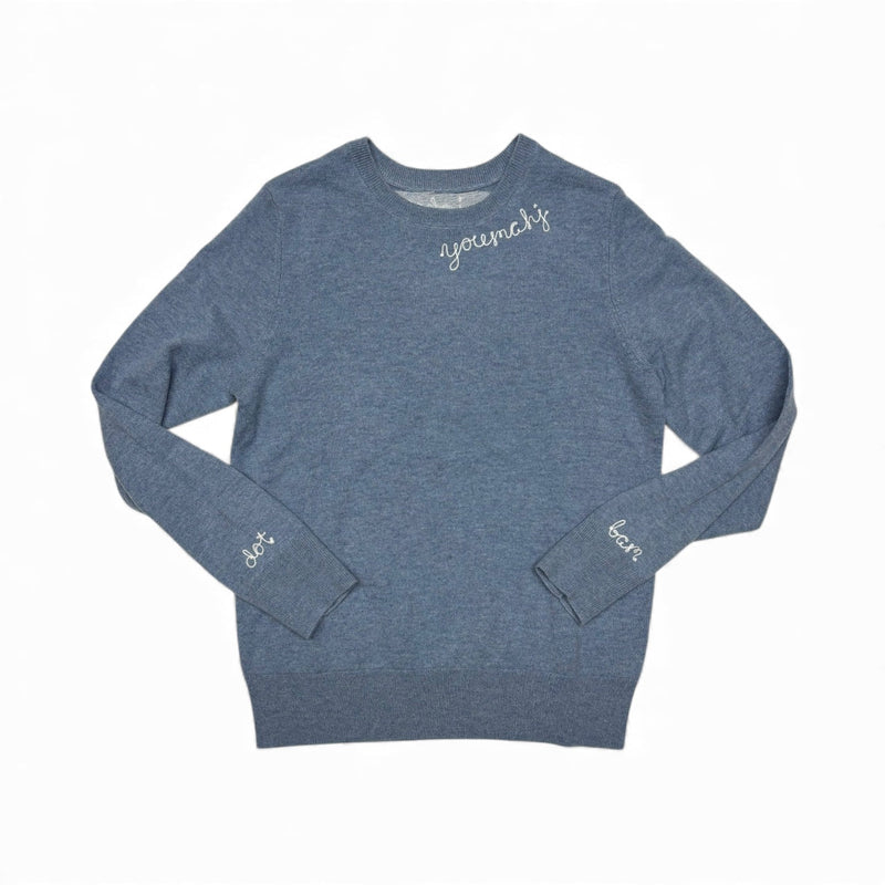 YouMahj Cashmere Chainstitch - Denim Blue