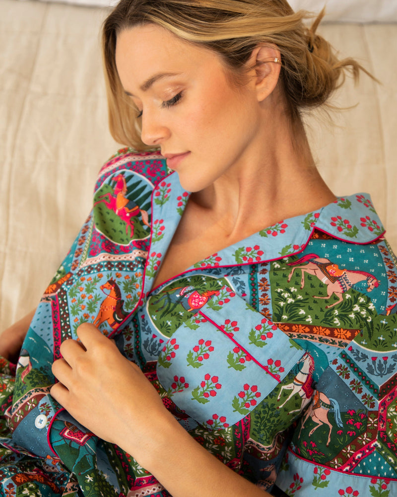 Printfresh - High Horse Short Sleep Set - Blush Denim