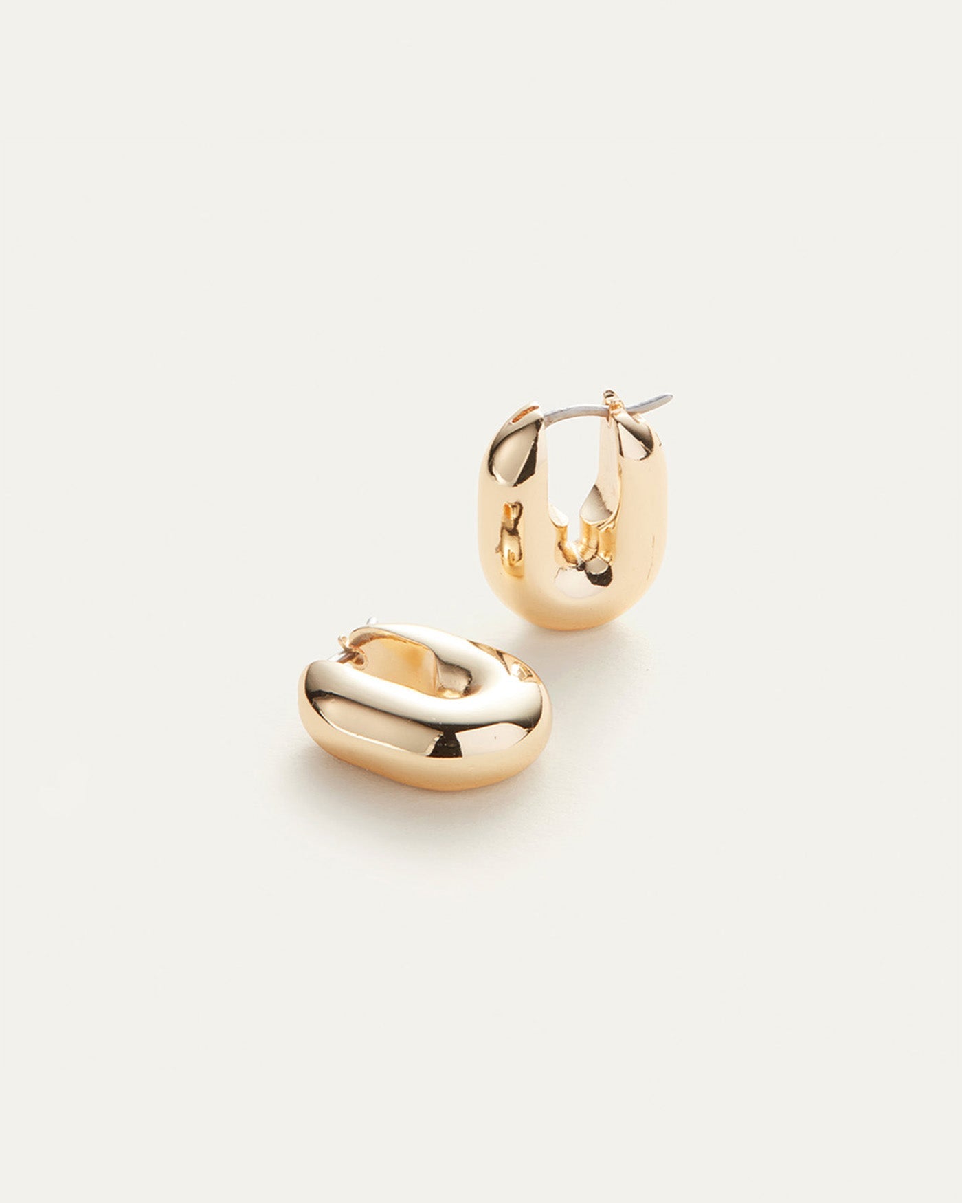 Jenny Bird - Puffy U-Link Earrings - High Polish Gold