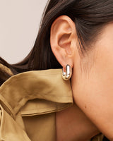 Jenny Bird - Puffy U-Link Earrings - High Polish Silver