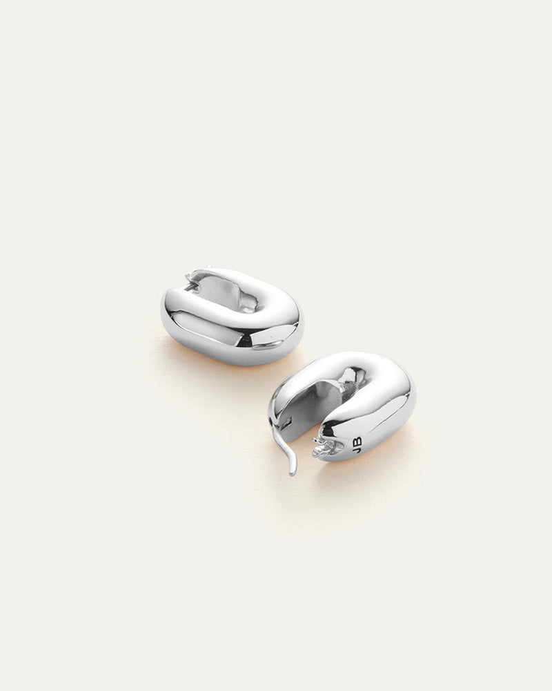 Jenny Bird - Puffy U-Link Earrings - High Polish Silver